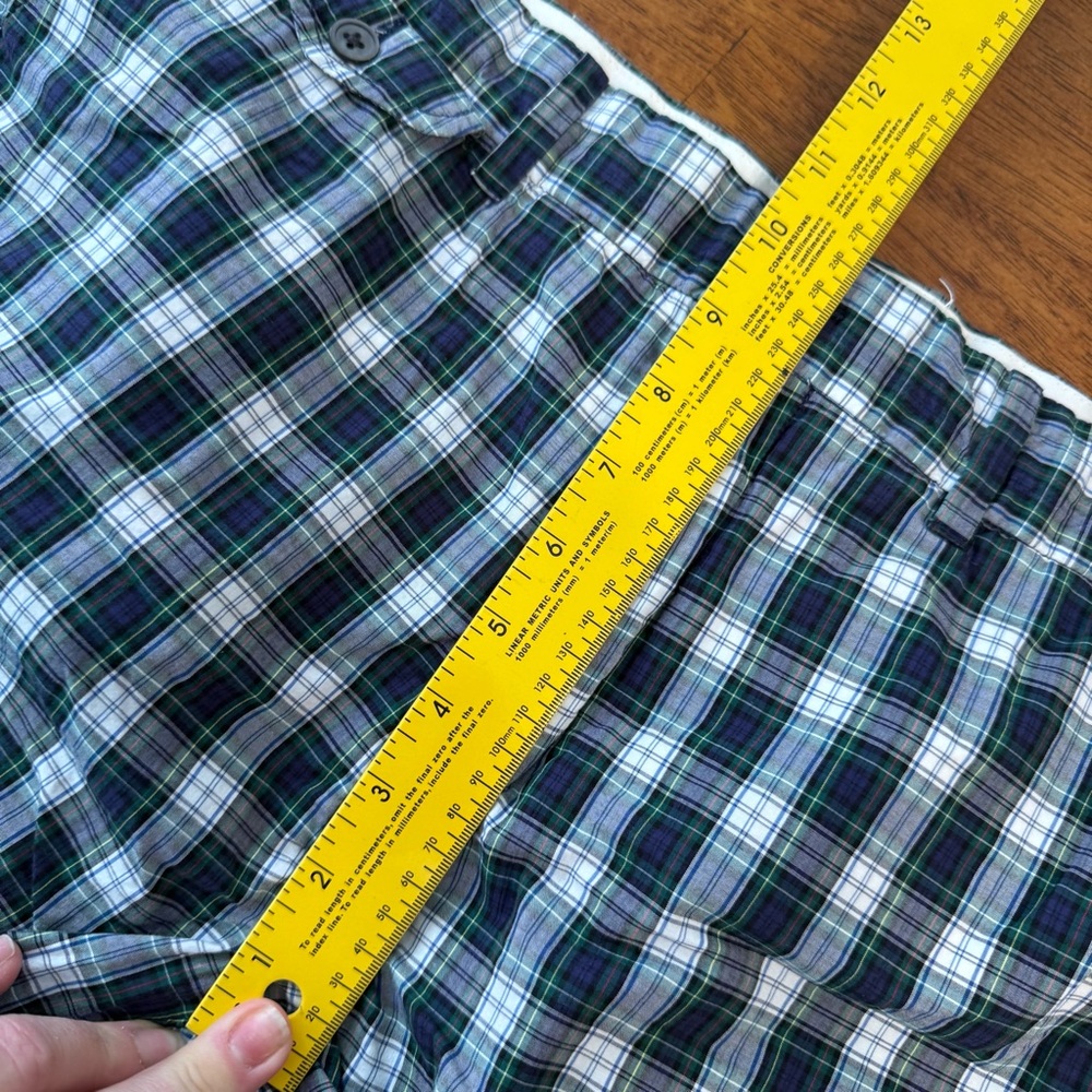 Polo Ralph Lauren Plaid Shorts Mens 33 Blue Green Tartan Bleeker Chino Bradburry - Picture 8 of 12